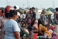 Suasana TPI Alok pada saat PPKM Level 4 pekan lalu