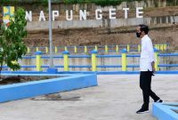 Presiden Jokowi saat meresmikan Bendungan Napun Gete di Kabupaten Sikka beberapa waktu lalu (foto: istimewa)