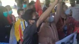 Aktifis GMNI Sikka protes pernyataan Wakil Ketua DPRD Sikka, Kamis (8/9)  (foto: istimewa)