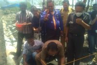 Peletakan batu pertama pembangunan UPPO di Desa Hoder, Senin(18/10) (foto: istimewa)