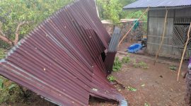 Rumah yang jadi korban angin puting beliung, Sabtu (30/10)