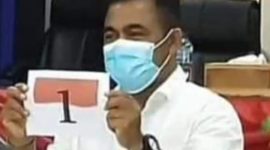 Ericos Emanuel Rede, saat penarikan nomor urut Calon Wakil Bupati Ende beberapa waktu lalu (foto: istimewa)
