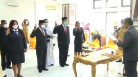 Pengambilan sumpah Pejabat Tinggi Pratama, Senin (27/12) pagi 
