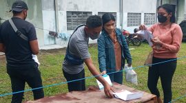 Karyawan BNI Maumere yang terkonfirmasi positip sedang berada di lokasi isolasi terpusat, Sabtu (12/2) 