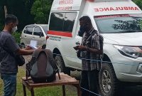 Seorang pelaku perjalanan menjalani isolasi terpusat beberapa waktu lalu 