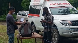 Seorang pelaku perjalanan menjalani isolasi terpusat beberapa waktu lalu 