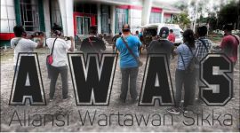 Sejumlah wartawan sedang melakukan peliputan kasus Covid di Kabupaten Sikka beberapa waktu lalu