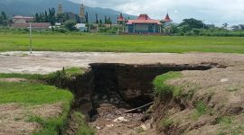 Lokasi pembangunan megaproyek menara lonceng, Rabu (2/3)