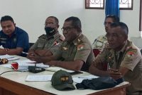 Kasat Pol PP dan Damkar Sikka Verdinando Lepe pada rapat bersama Pansus 1 LKPJ TA 2021, Kamis (31/3)