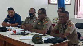 Kasat Pol PP dan Damkar Sikka Verdinando Lepe pada rapat bersama Pansus 1 LKPJ TA 2021, Kamis (31/3)