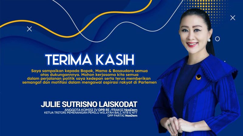 Julie Sutrisno Laiskodat, Anggota DPR RI dari Fraksi Partai Nasdem