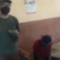 Terduga tersangka peredaran narkoba (baju merah) diamankan sementara di PosPol KP3 Laut Pelabuhan Laurens Say Maumere