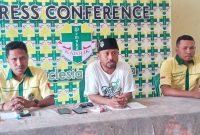 Konferensi pers Pemuda Katolik Komca Sikka di Aula Kherubim Hall Centre, Jumat (6/5)