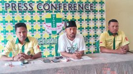 Konferensi pers Pemuda Katolik Komca Sikka di Aula Kherubim Hall Centre, Jumat (6/5)