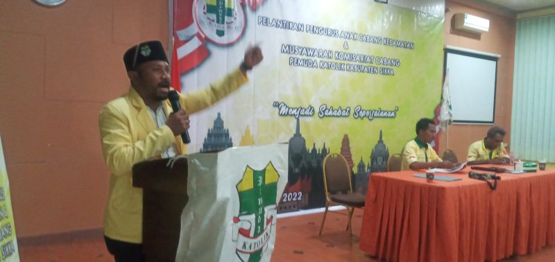 Ketua Terpilih Pemuda Katolik Komcab Sikka Eduardus Bram Kopong