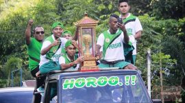 Kontingen Persami Maumere tiba di Kota Ende pada tahun 2017 dengan membawa Piala Bergilir ETMC