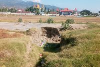 Situasi terkini lokasi pembangunan menara lonceng, Selasa (2/8)