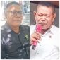 Ketua Pansus BTT Simon Subandi Supriadi dan mantan Kepala BPBD Sikka Mohammad Daeng Bakir