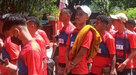 Kontingen PS Kota Kupang sedang menuju rumah paguyuban, Rabu (7/9)