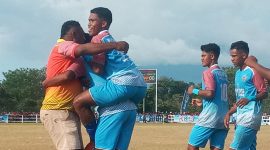 Beginilah euforia Perseftim ketika gol pertama pada gawang Nirwana FC, Selasa (20/9) 