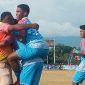 Beginilah euforia Perseftim ketika gol pertama pada gawang Nirwana FC, Selasa (20/9) 