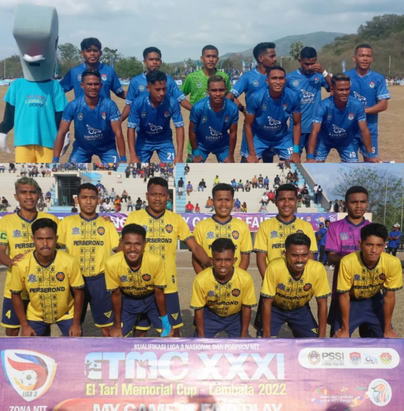Tim Persebata Lembata (atas) dan Perserond Rote Ndao (bawah) siap bentrok pada babak semifinal, Minggu (25/9) hari ini di GOR 99 Lewoleba