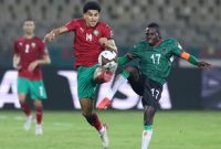 Aksi pemain Maroko usai mengalahkan Malawi pada Piala Afrika