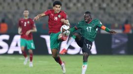 Aksi pemain Maroko usai mengalahkan Malawi pada Piala Afrika