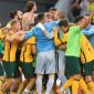 Australia menang 5-4 (0-0) atas Peru lewat adu pinalti pada laga play off Piala Dunia 2022 di Ahmad bin Ali Stadium, Al Rayyan, Qatar, Selasa (14/6)