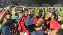 Selebrasi pemain Kamerun setelah memastikan lolos ke Piala Dunia 2022