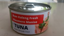 Contoh produk ikan tuna kaleng dengan bahan dasar ikan tuna dari Kabupaten Sikka 