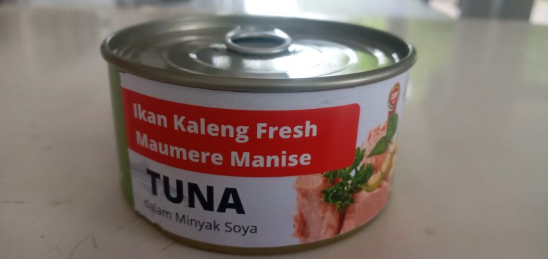 Contoh produk ikan tuna kaleng dengan bahan dasar ikan tuna dari Kabupaten Sikka 