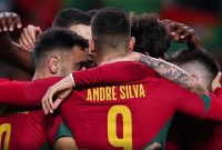 Selebrasi pemain Portugal