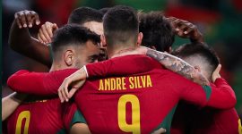 Selebrasi pemain Portugal