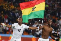 Selebrasi pemain Ghana