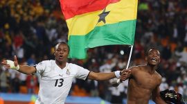 Selebrasi pemain Ghana