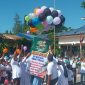 Pelepasan balon gas sebagai simbol Launching Tahun Emas SDK Bhaktyarsa, Sabtu (21/1)