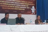 Komisioner KPU Sikka saat Sosialisasi PKPU Nomor 6 Tahun 2023 di Aula Kherubim, Rabu (29/1)