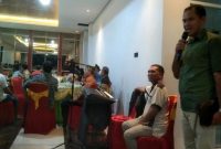 Agustinus Sarifin, Alumni STFK Ledalero yang juga Bacaleg DPR RI dari PKB berbicara pada Temu Alumni, Kamis (23/3) (foto: istimewa)