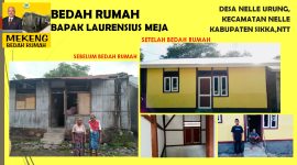 Rumah terakhir yang mendapat pelayanan program Mekeng Bedah Rumah, Senin (10/4) (foto: istimewa)