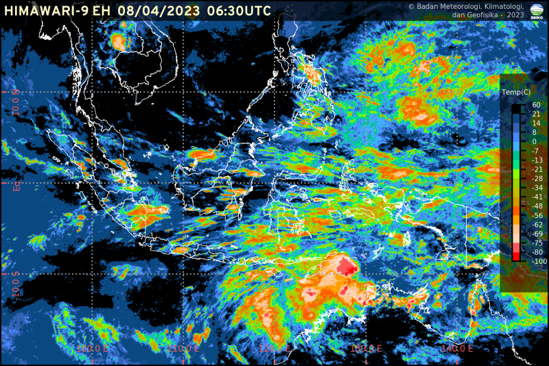 Citra Satelit pada Sabtu (8/4) pukul 06.30 WIB