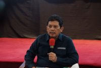 Direktur Utama BPJS Kesehatan Ghufron Mukti membawakan materi Pelayanan JKN saat libur Lebaran Tahun 2023, Kamis (6/4)