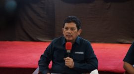 Direktur Utama BPJS Kesehatan Ghufron Mukti membawakan materi Pelayanan JKN saat libur Lebaran Tahun 2023, Kamis (6/4)