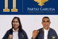 Ketua Partai Garuda Sikka Heldigardis Sunur bersama Sekretaris Partai Garuda Faustinus Vasko 