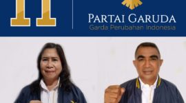 Ketua Partai Garuda Sikka Heldigardis Sunur bersama Sekretaris Partai Garuda Faustinus Vasko 
