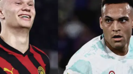 Kolase Erling Haaland dan Lautaro Martinez