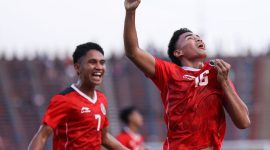 Euforia pemain Indonesia saat laga di Sea Games 2023 Kamboja