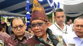 Menko Polhukam Mahfud MD di Rumah Frans Seda, Rabu (31/5)