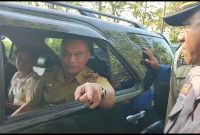 Bupati Sikka Fransiskus Roberto Diogo saat peristiwa adu mulut dengan wartawan