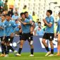 Suka cita para pemain Uruguay usai memastikan diri ke final Piala Dunia U-20 Tahun 2023, Jumat (9/6) WIB